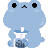Blue Boba Frog