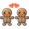 Gingerbread Man Heart Love