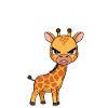 Caution Passive Aggressive Giraffe Cartoon