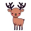 wintry deer