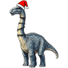 Brachiosaurus Dinosaur Santa Hat Xmas