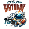 Astronaut 15th Birthday Football