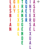 LGBTQIA+ Rainbow Lettering Gender