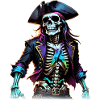 Illustration de squelette de pirate