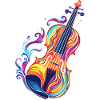 Violin Comic Look