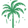 Palm tree with hearts