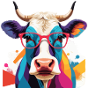 Cow Cool with Glasses Cool