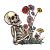 Plant Lover Skeleton Flowers