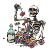 Plant Lover Skeleton Flowers