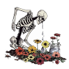 Plant Lover Skeleton Flowers
