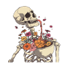Plant Lover Skeleton Flowers
