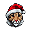 Cheetah Head Christmas Portrait