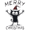 Merry Christmas Cats Santa Hat