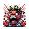 Angry Strawberry Cartoon Comic
