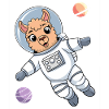 Alpaca Astronaut Spaceman Space Galaxy Kawaii
