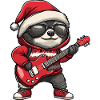 Sloth Christmas Rocker Guitar