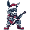 Donkey Christmas Rocker Guitar