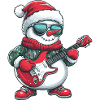 Snowman Christmas Rocker Guitar