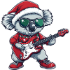 Koala Christmas Rocker Guitar