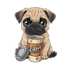 Mops Hundehalter Mops Liebe Kaffee