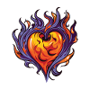 Heart Flame Fire Love
