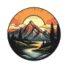 Mountains Landscape Circle