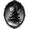 Gloomy Christmas Tree: Winter Fairy Tale in the Moonlight
