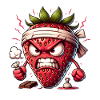 Fighting strawberry with headband