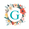 G Monogram, Flower Wreath, Personalizable
