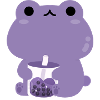 Purple Boba Frog