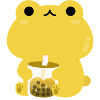 Yellow Boba Frog