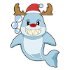 Shark Christmas Reindeer