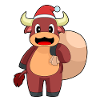 Bull Christmas Christmas sack