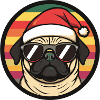 Pug Dog Christmas Cool