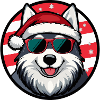 Husky Dog Christmas Cool