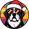 Saint Bernard Chien Noël Cool