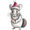 Chinchilla Père Noël
