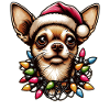 Chihuahua Chien Père Noël