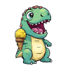Dino isst Eis