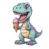 Dino mange de la glace