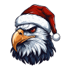 Eagle Head Christmas Portrait