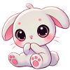Adorable Bunny Nibbling Graphic
