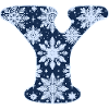 Buchstabe Y Schneeflocken