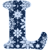 Buchstabe L Schneeflocken