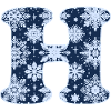 Buchstabe H Schneeflocken