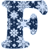 Buchstabe F Schneeflocken