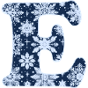 Buchstabe E Schneeflocken