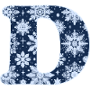 Buchstabe D Schneeflocken