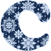 Buchstabe C Schneeflocken