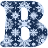 Buchstabe B Schneeflocken